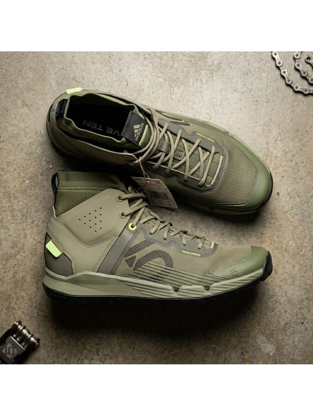 NWT Adidas Five Ten 5.10 Trailcross Mid Pro MTB Shoes Mens 10 Green Gorpcore